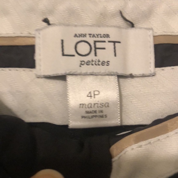 Ann Taylor Loft “Marisa” tailored black pants, size 4P - Picture 2 of 6